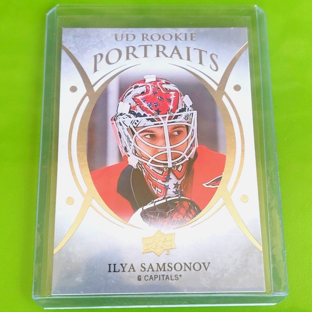 Ilya Samsonov UD Portraits Rookie Hockey Card Washington Capitals 2018/19 P-51